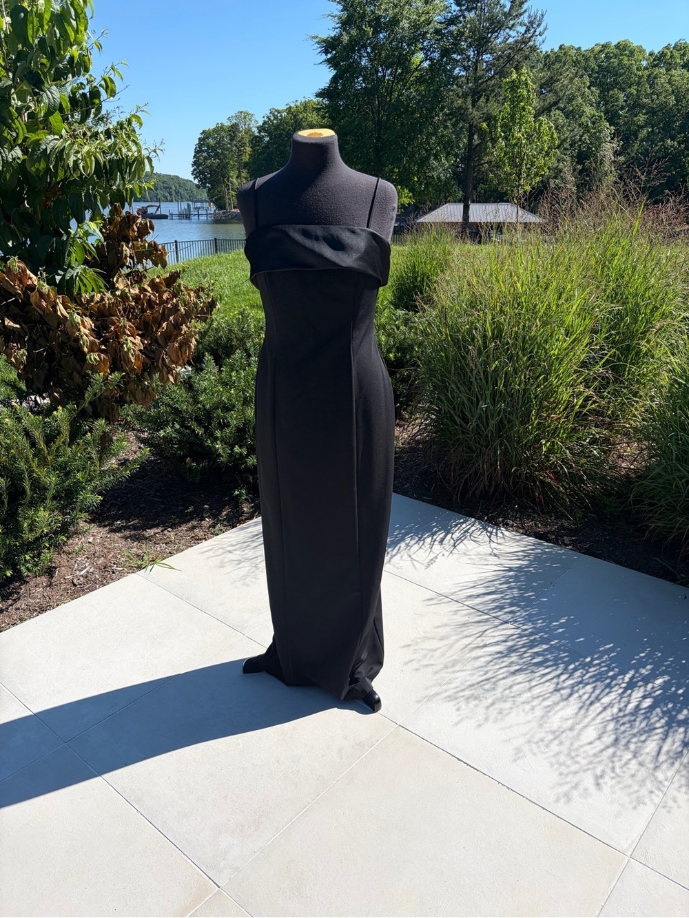 Vintage Y2K Alex Evenings Black Formal Gown Size 10 Off Shoulder Evening Dress